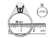 Measure your own ring to determine your ring size.