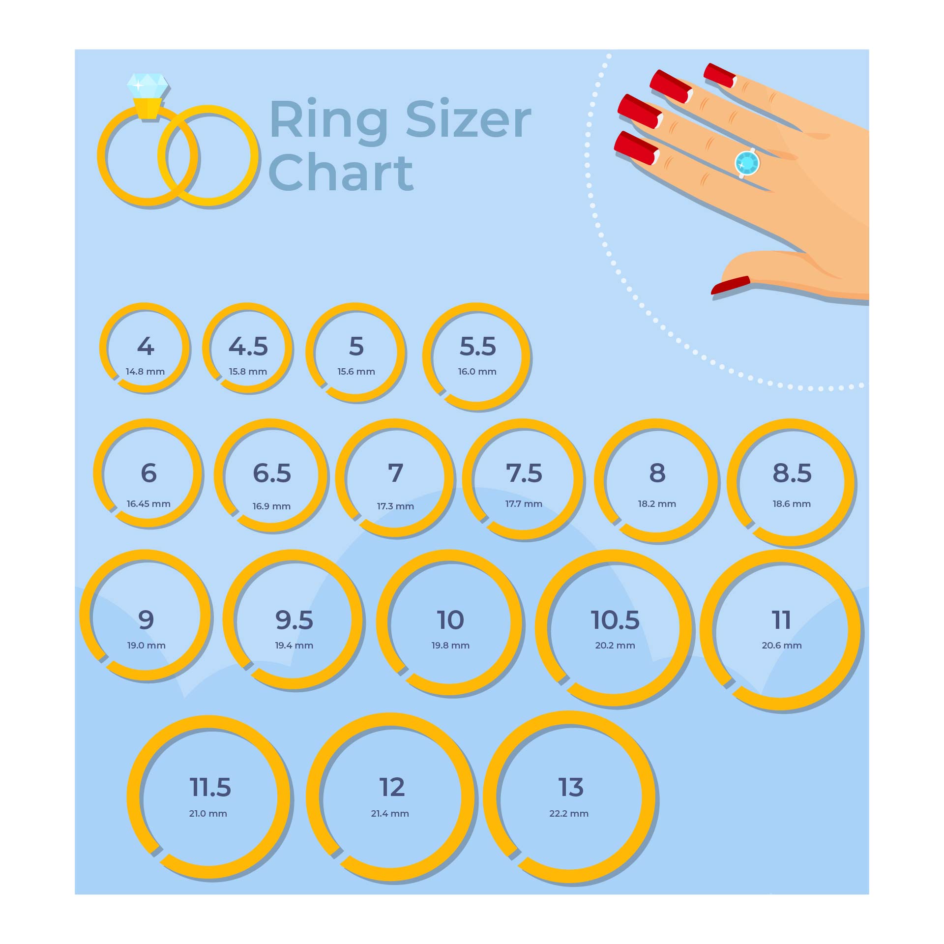 Woman Ring Size Chart Ring Size Chart
