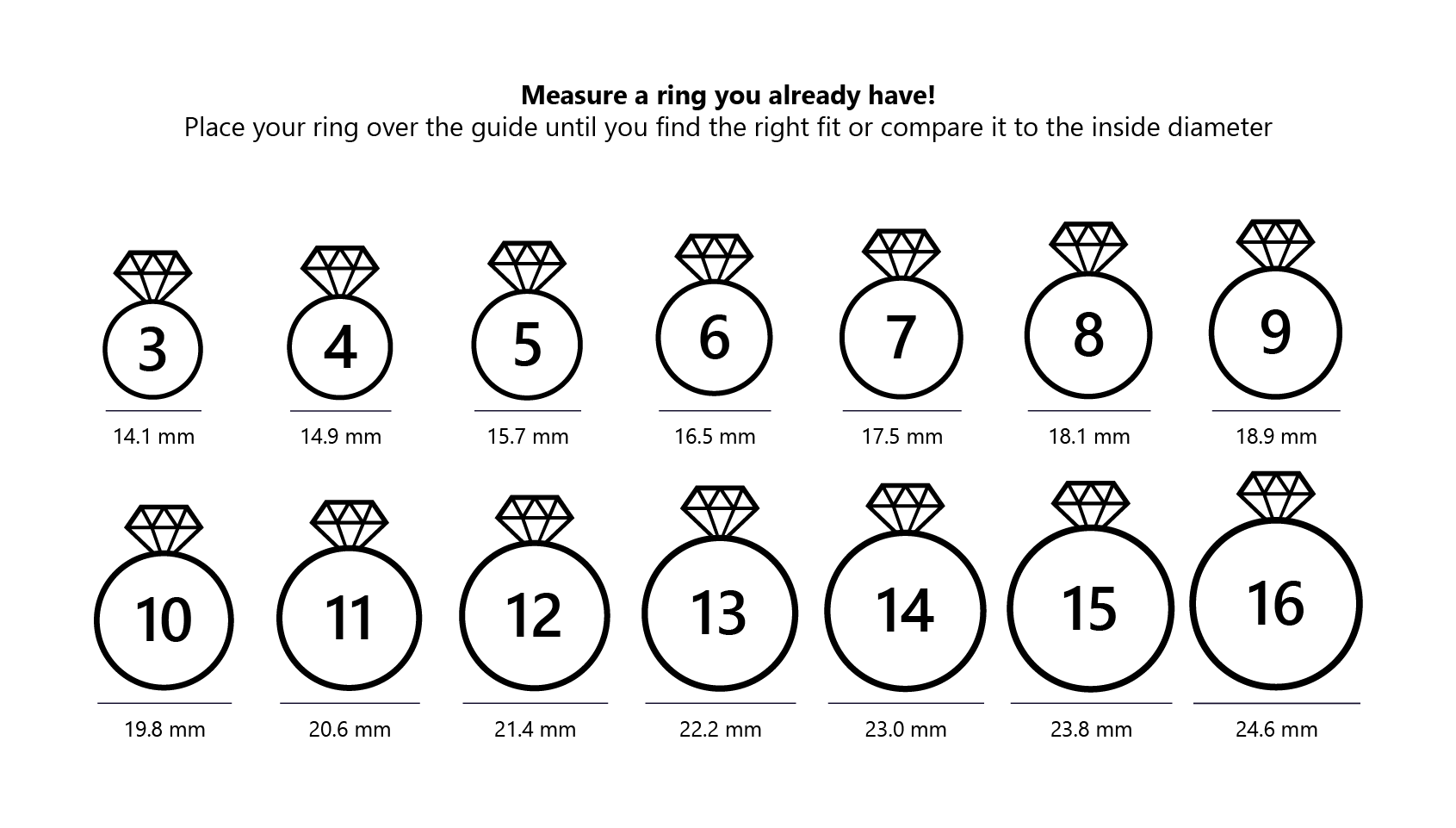 Woman Ring Size Chart - Ring Size Chart